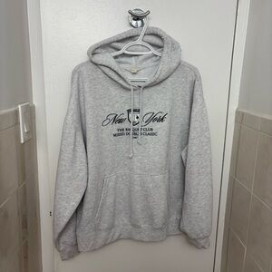 Aeropostale Gray Hoodie Sweater New York Raquet Club Uppereast Side Womens M